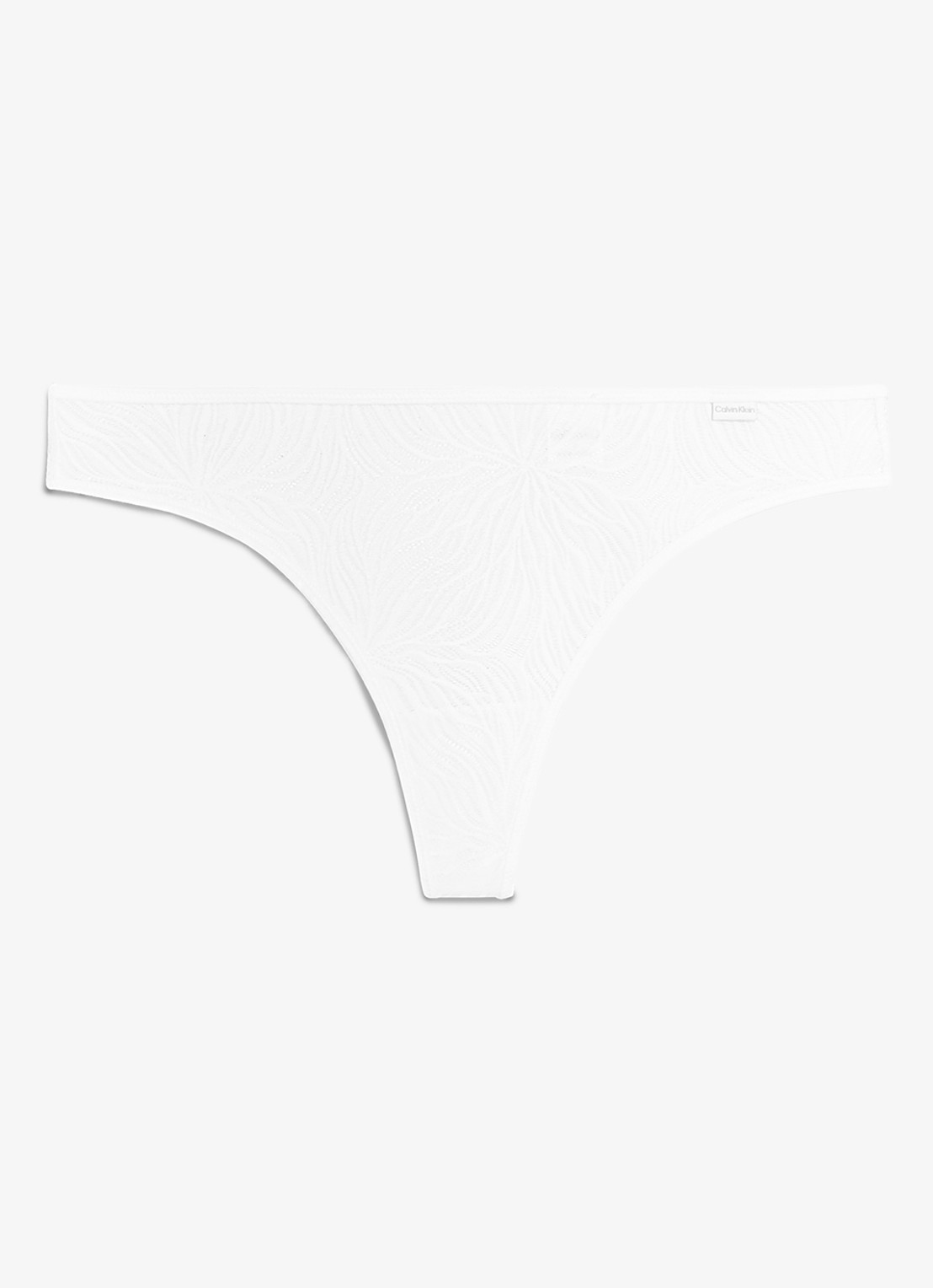 Calvin Klein Sheer Marquisette string van kant - voorkant 2 white / wit