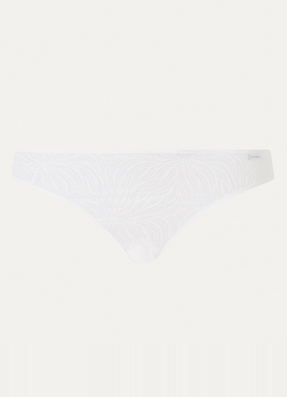 Calvin Klein Sheer Marquisette string van kant - voorkant 3 white / wit
