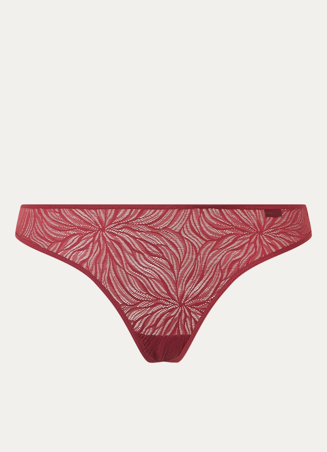 Calvin Klein Sheer Marquisette string van kant - voorkant 3 syrah / rood