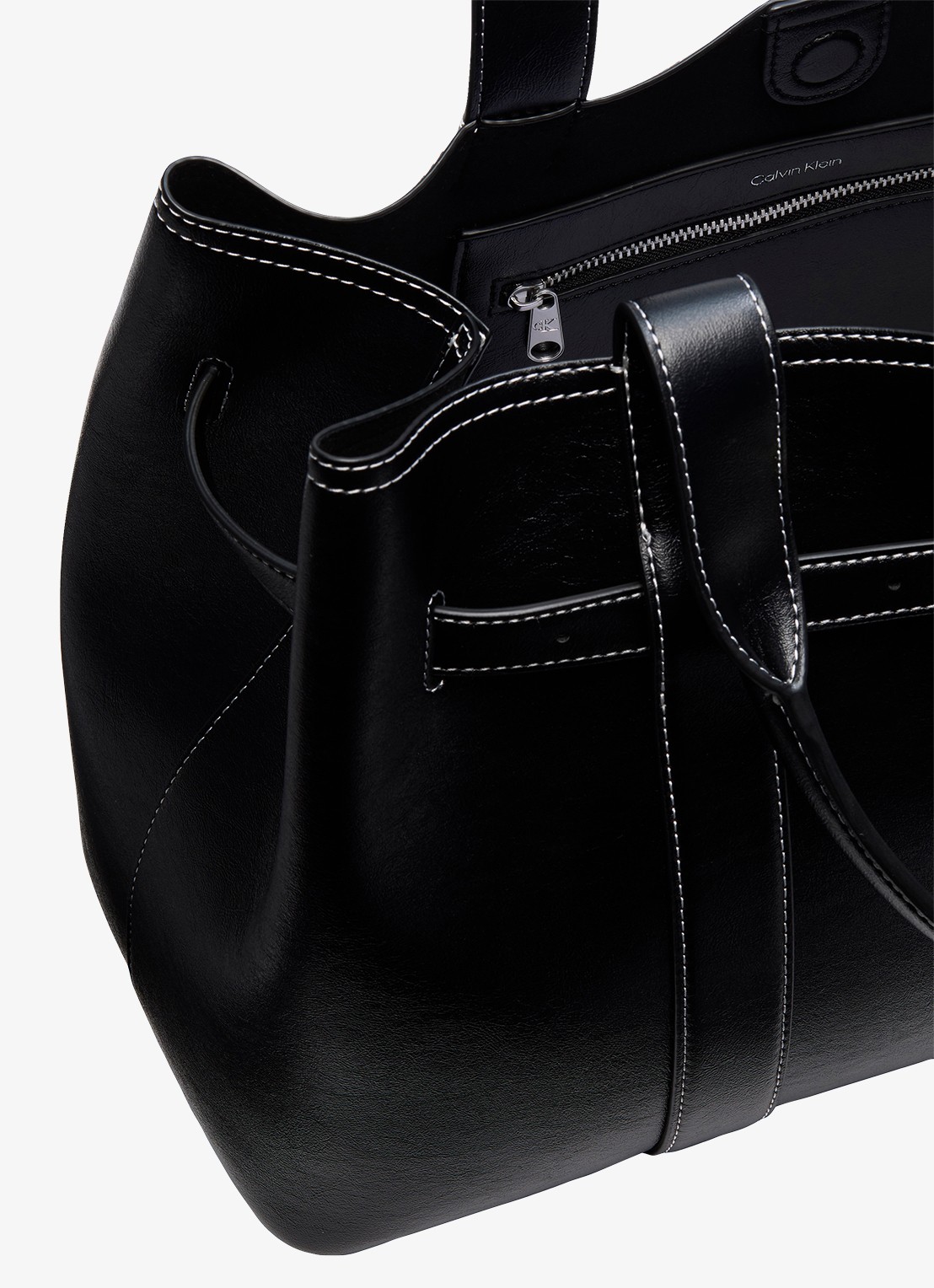 Calvin Klein Shopper met logo - detail 2 black-ub1 /  zwart