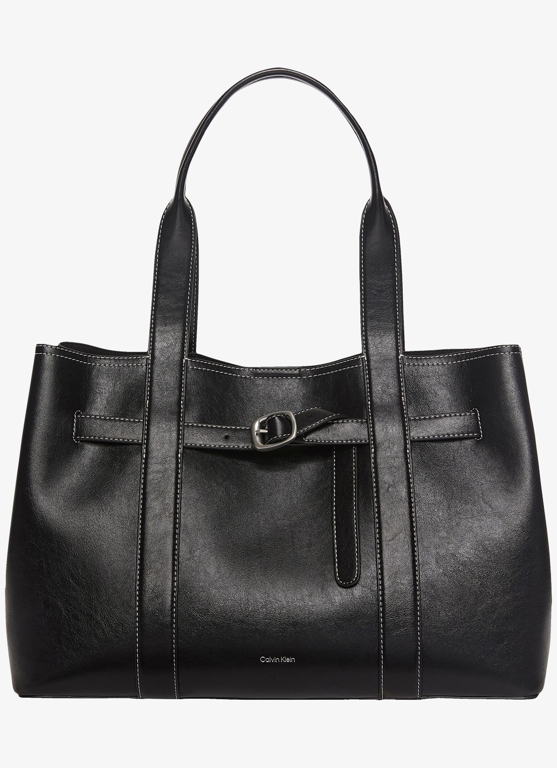 Calvin Klein Shopper met logo - voorkant black-ub1 /  zwart