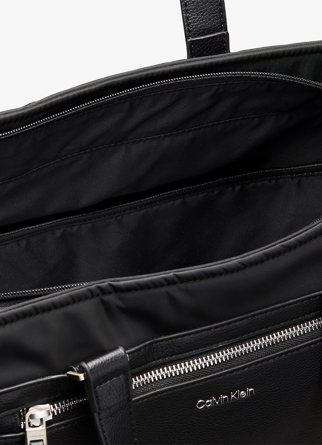 Calvin Klein Shopper met logo - detail 3 zwart