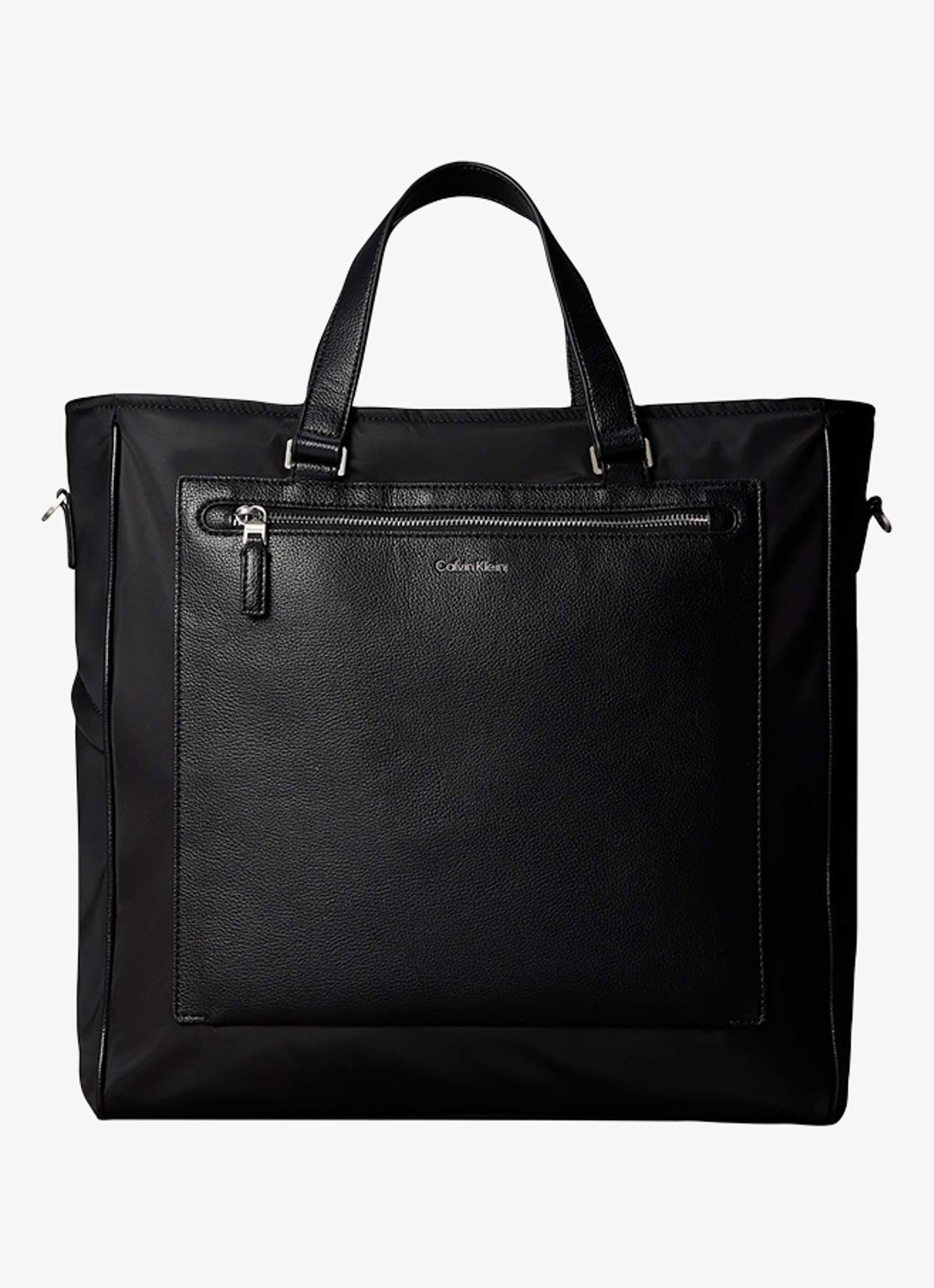 Calvin Klein Shopper met logo - voorkant zwart
