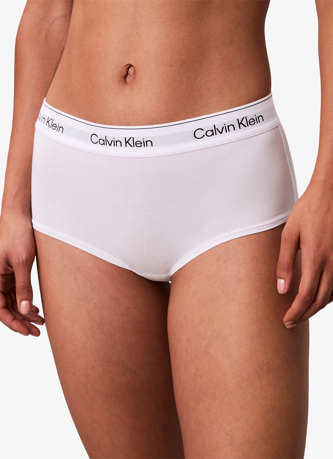 Calvin Klein Shorty met logoband - detail 2 wit