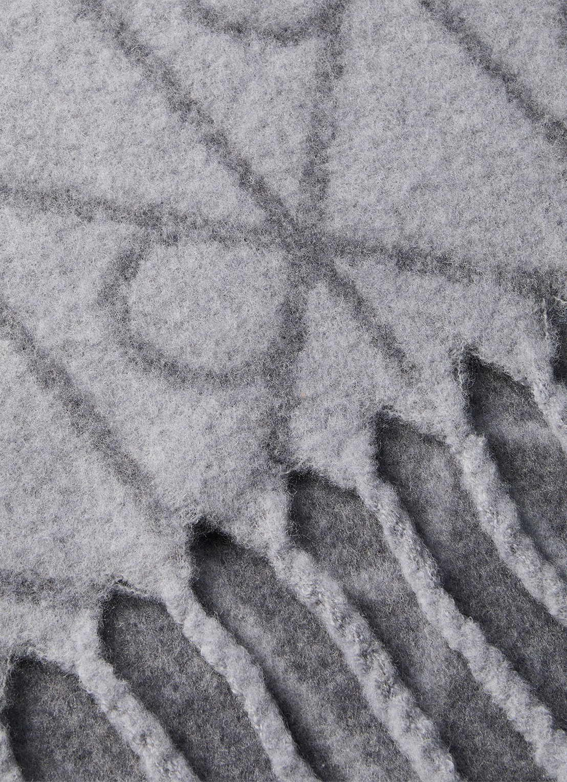 Calvin Klein Sjaal in wolblend met logoprint - detail 3 donkergrijs