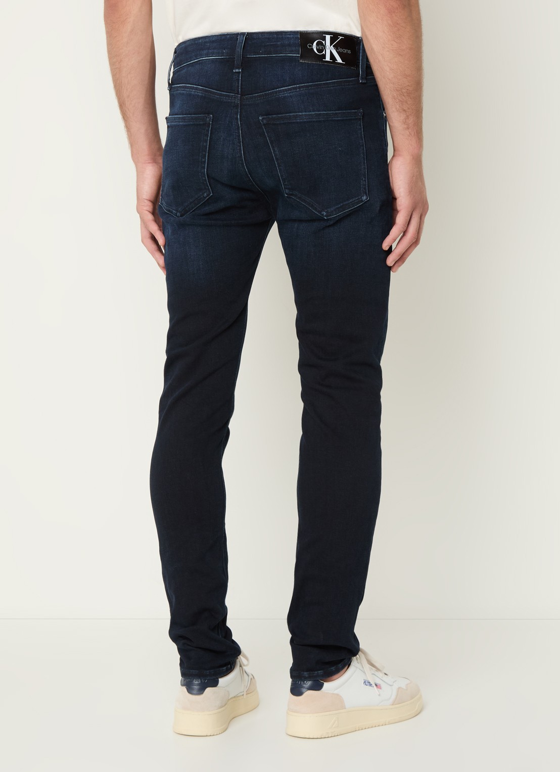Calvin Klein Skinny jeans met donkere wassing - achterkant 3 indigo