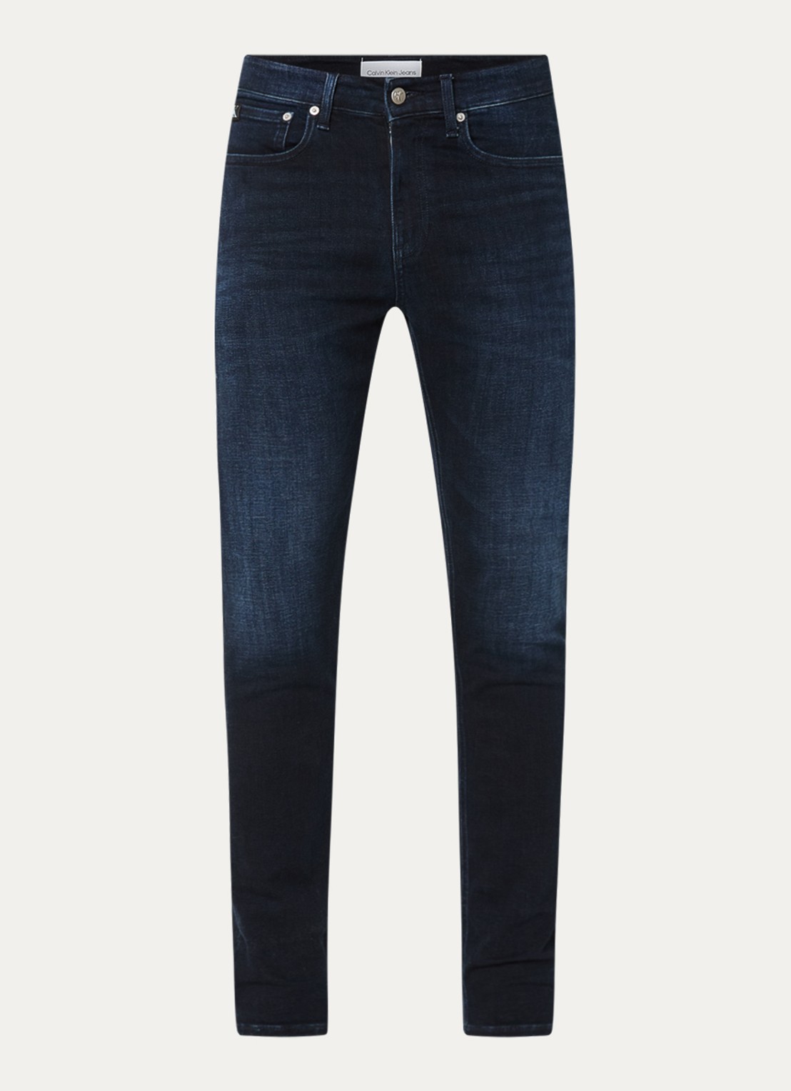 Calvin Klein Skinny jeans met donkere wassing - voorkant indigo