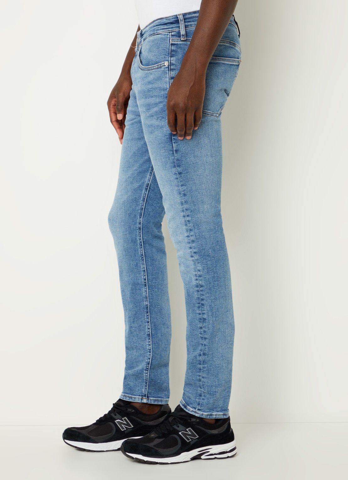 Calvin Klein Skinny jeans met medium wassing en steekzakken - detail 2 indigo