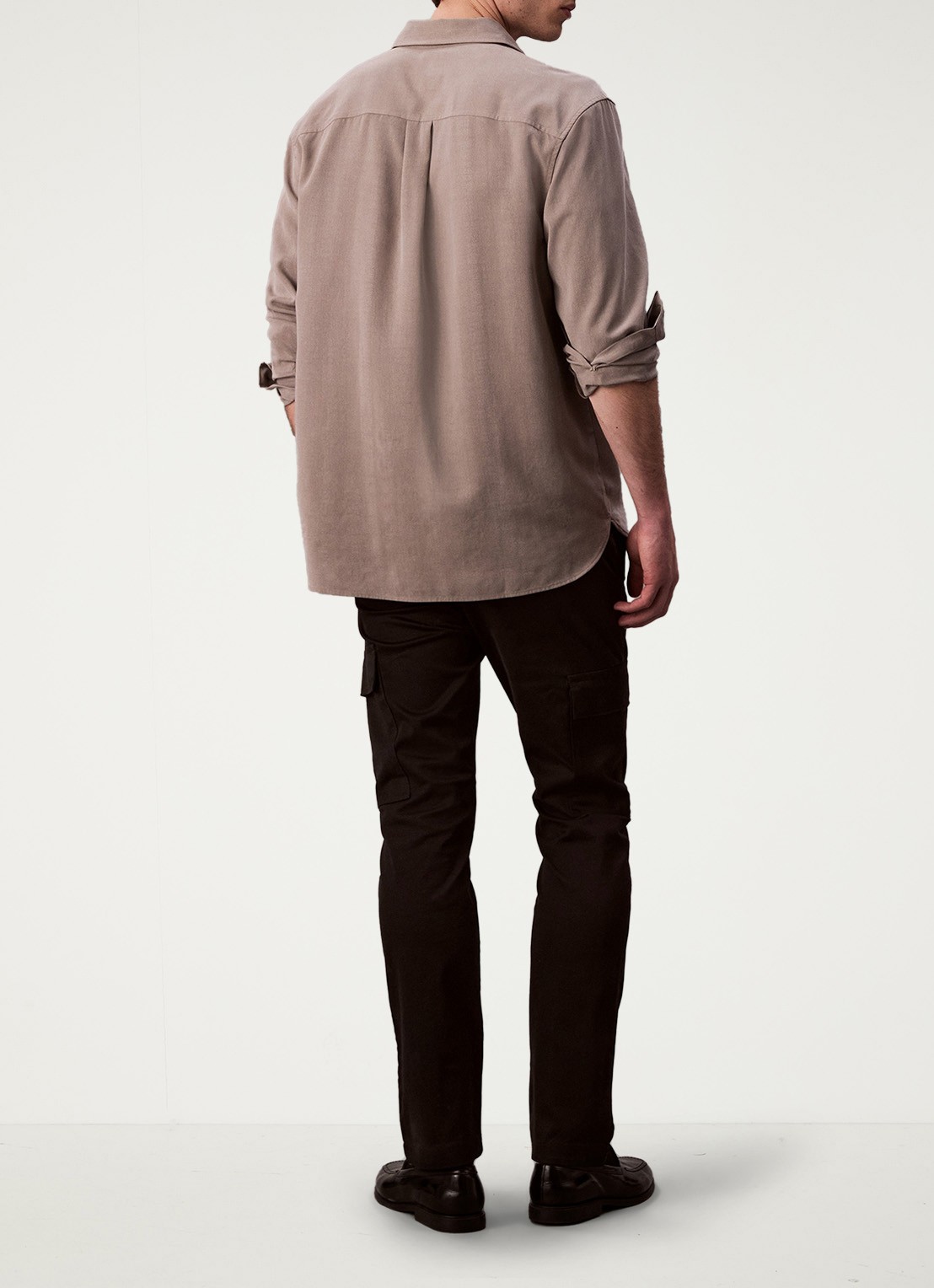 Calvin Klein Slim fit cargobroek met klepzakken - achterkant 5 zwart