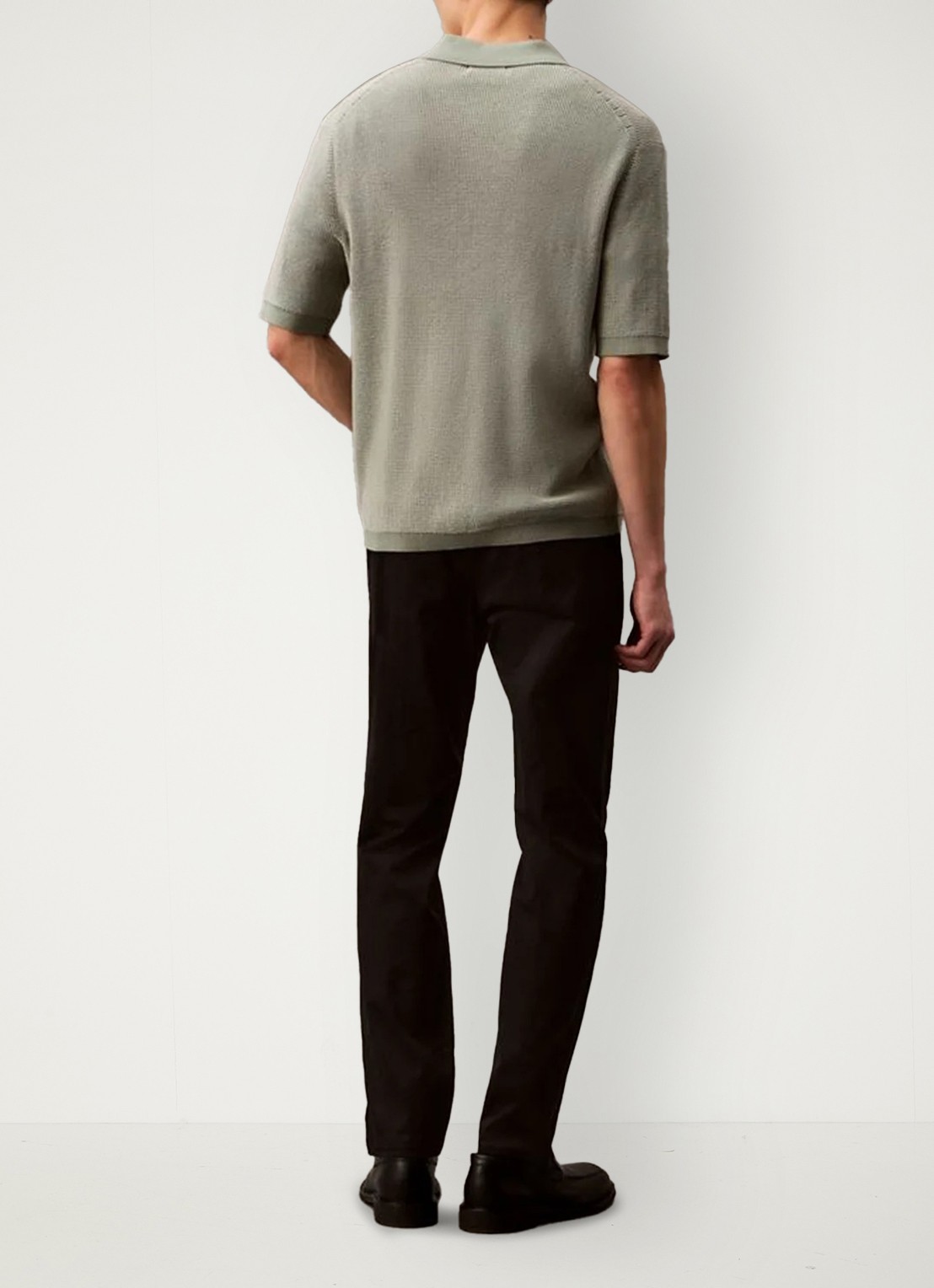 Calvin Klein Slim fit chino met logo - achterkant 5 zwart