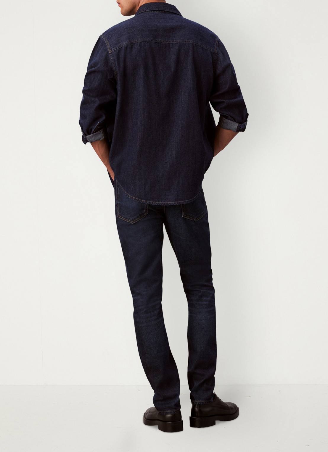 Calvin Klein Slim fit jeans met steekzakken - achterkant 4 indigo