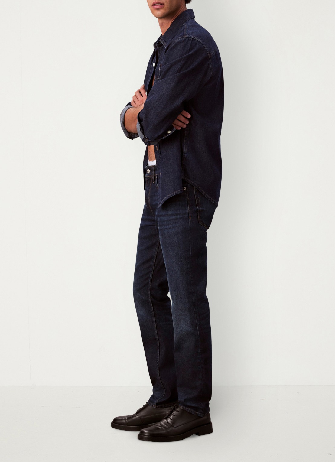 Calvin Klein Slim fit jeans met steekzakken - detail 2 indigo