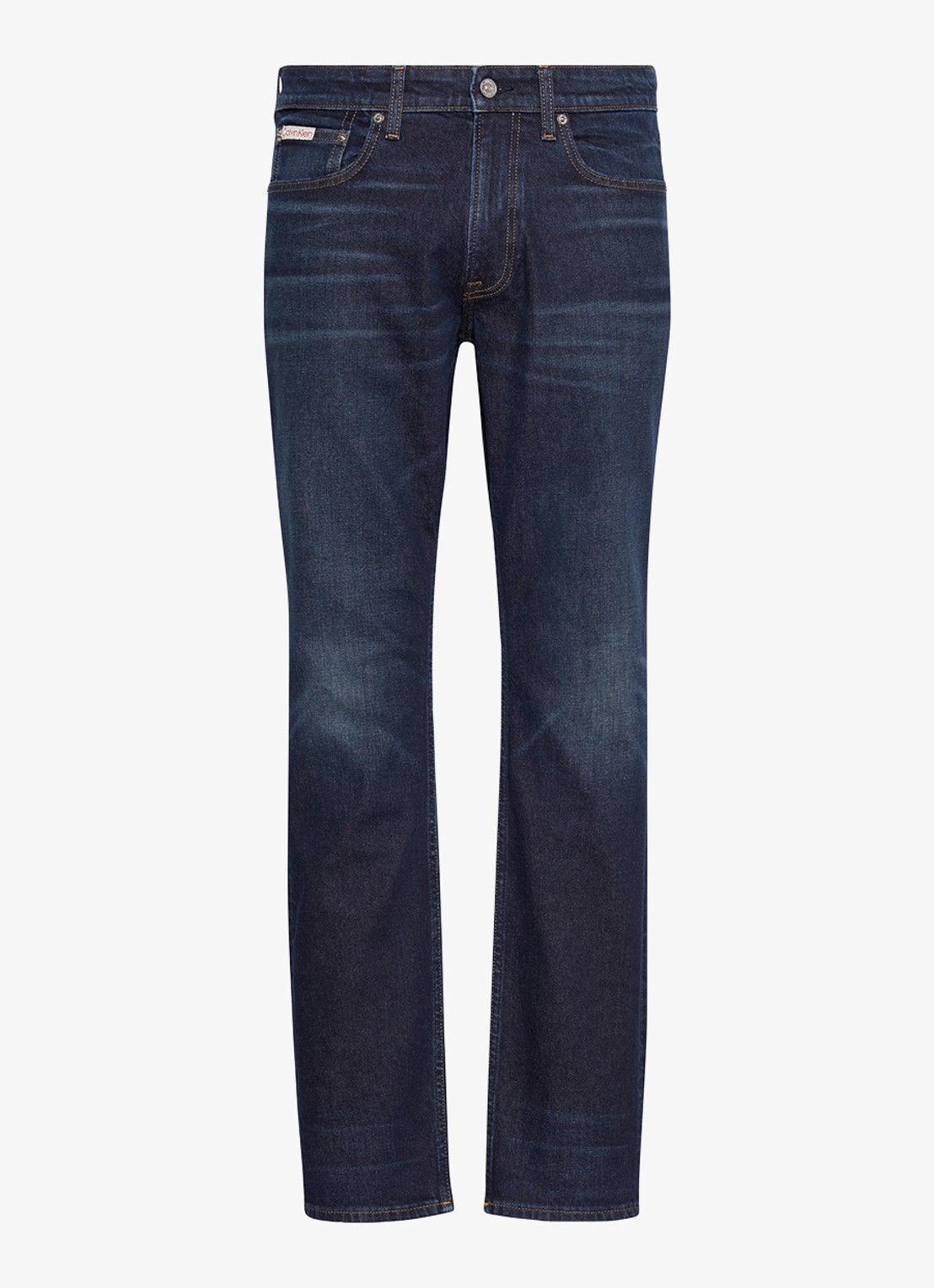 Calvin Klein Slim fit jeans met steekzakken - voorkant 5 indigo