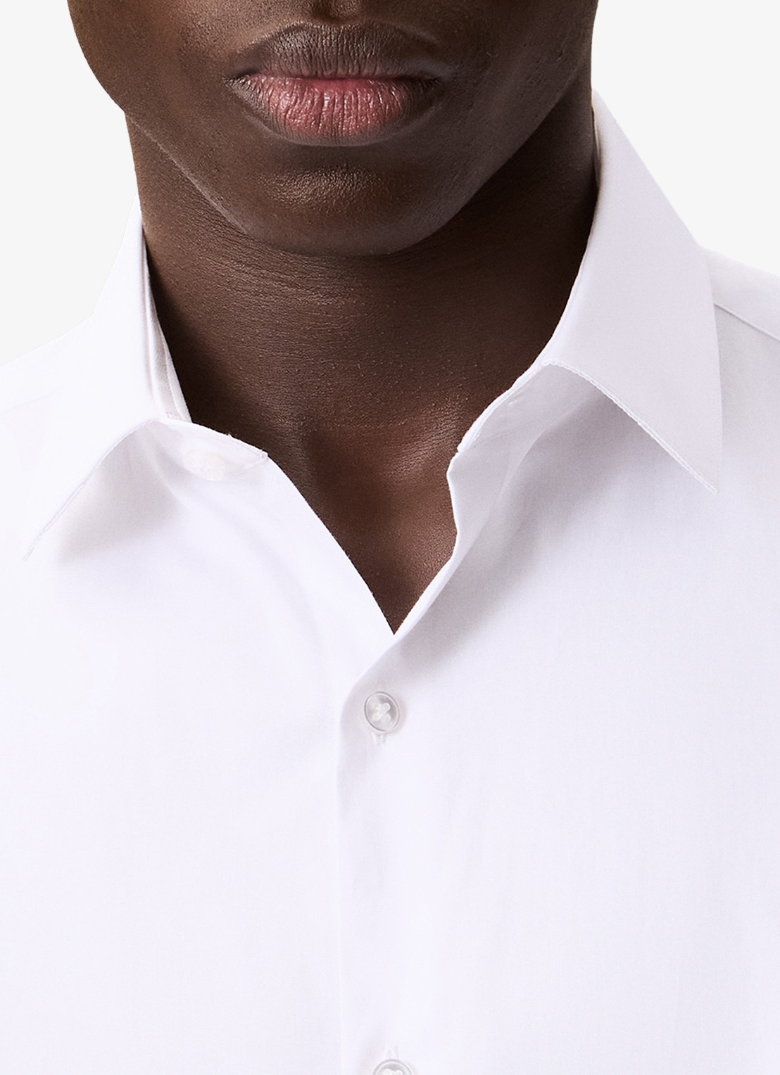 Calvin Klein Slim fit overhemd met dubbele manchet - detail 6 wit