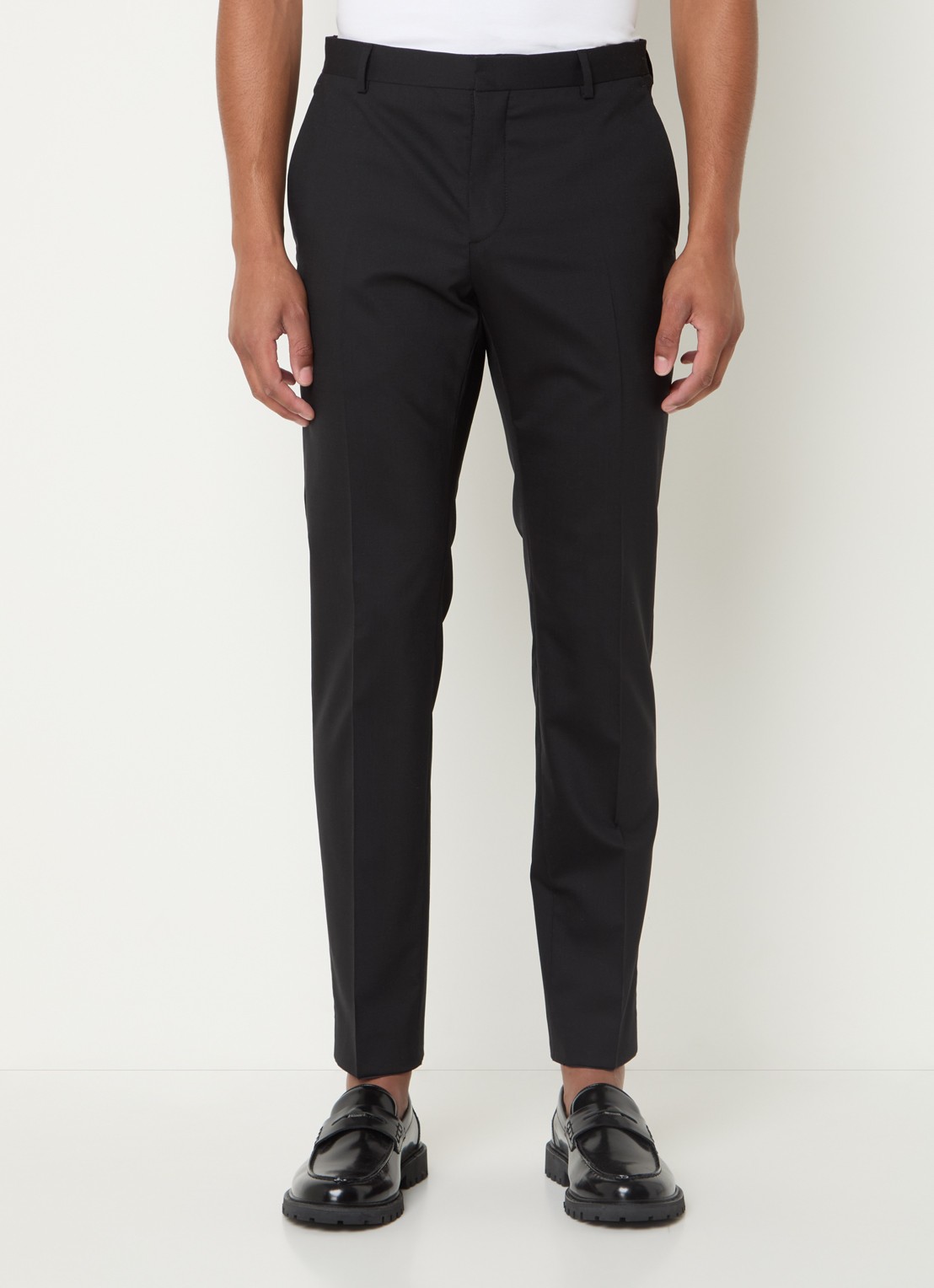 Calvin Klein Slim fit trousers met steekzakken - detail 4 zwart