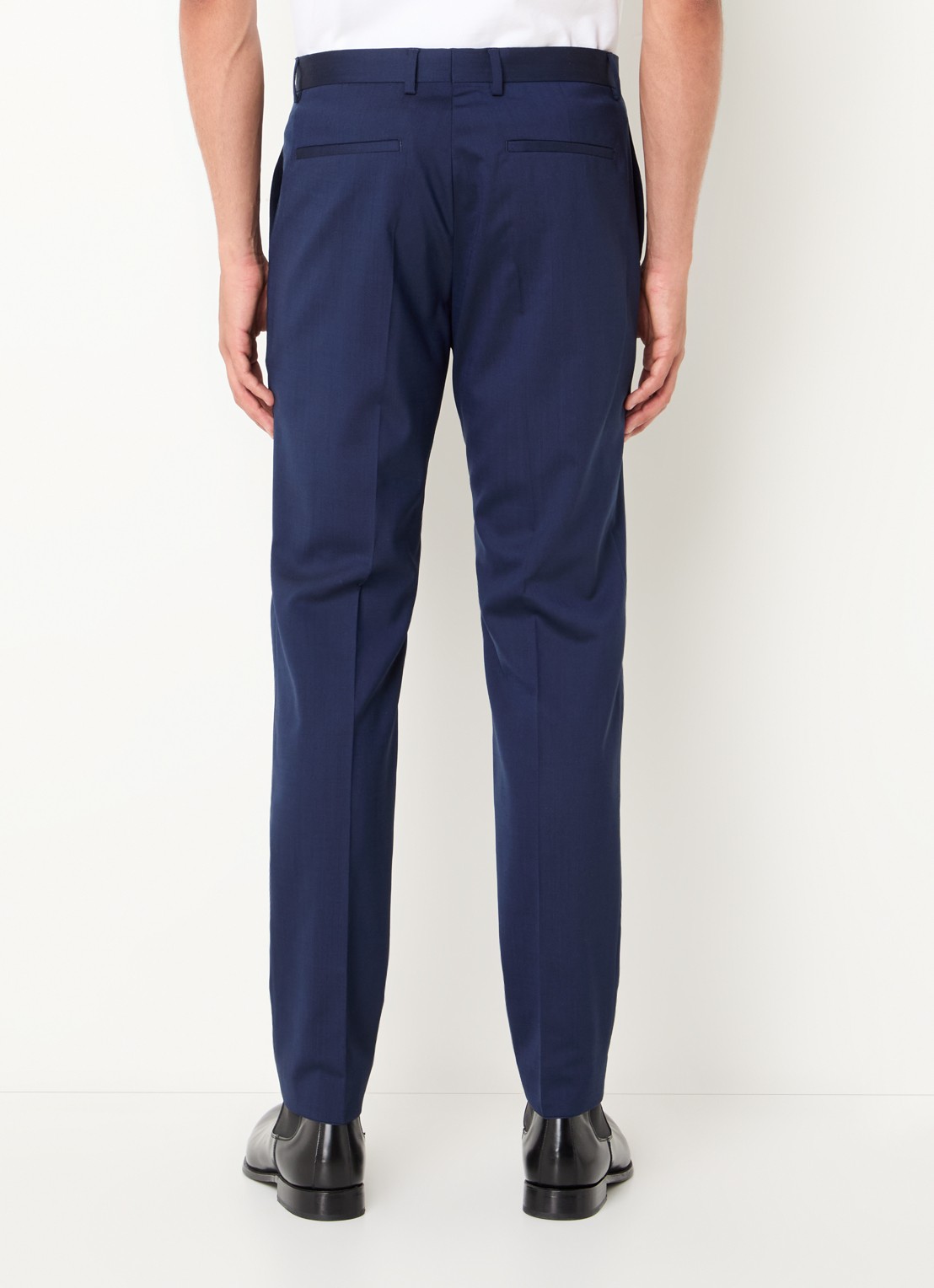 Calvin Klein Slim fit trousers met steekzakken - achterkant 3 donkerblauw