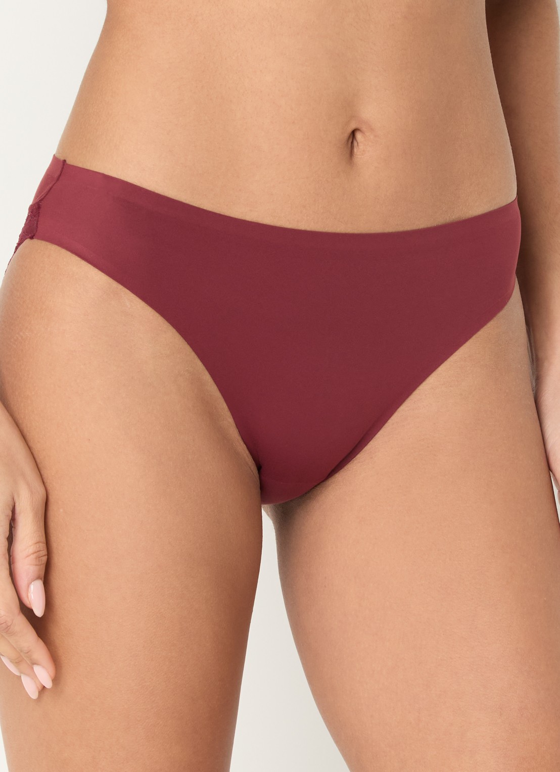 Calvin Klein Slip met details van kant - detail 3 donkerroze