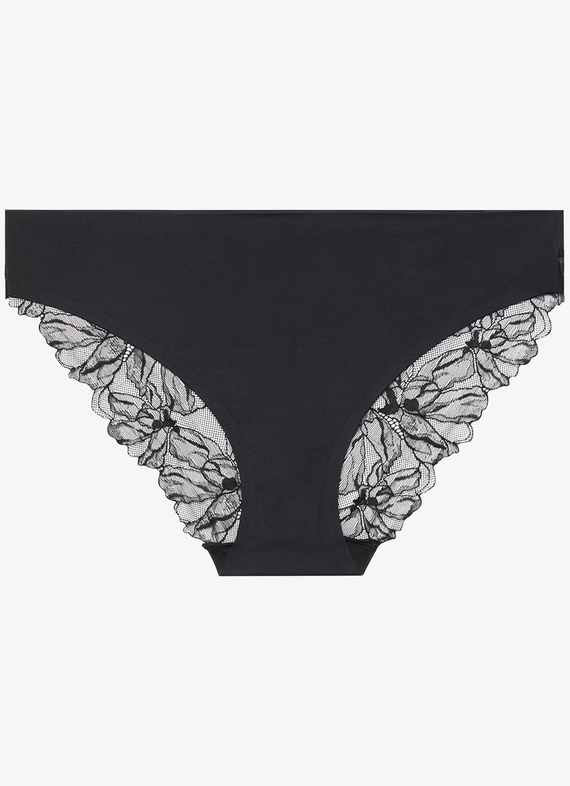 Calvin Klein Slip met details van kant - voorkant 2 zwart