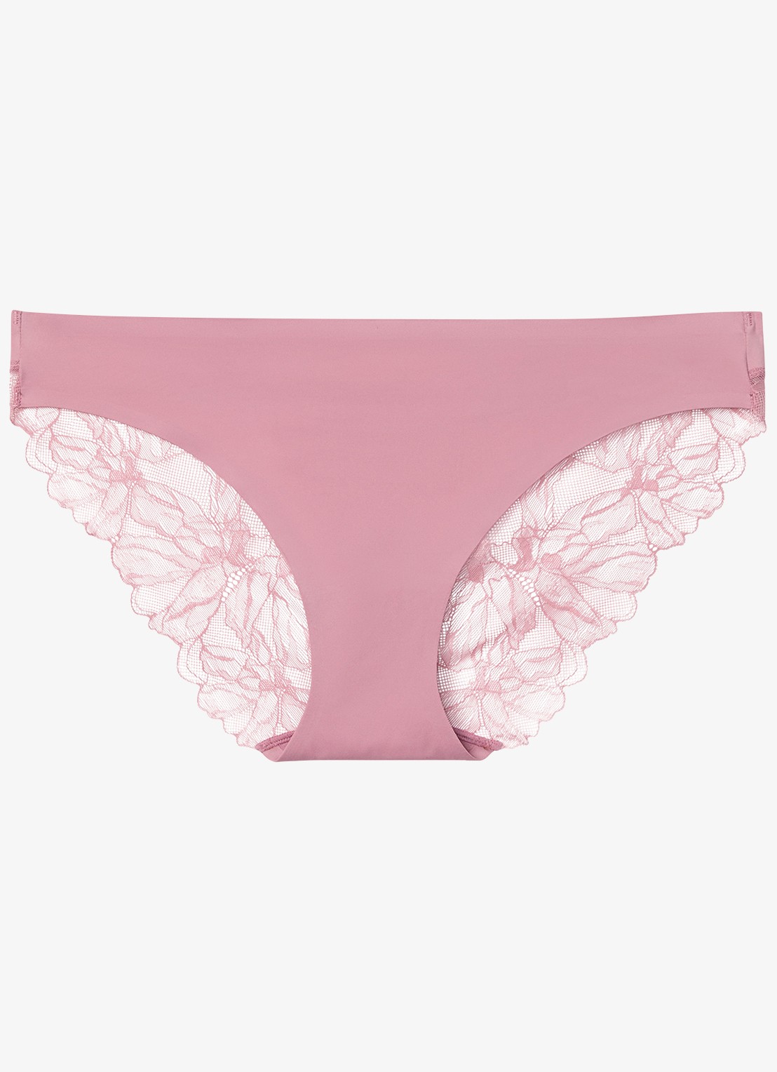 Calvin Klein Slip met details van kant - voorkant lichtroze
