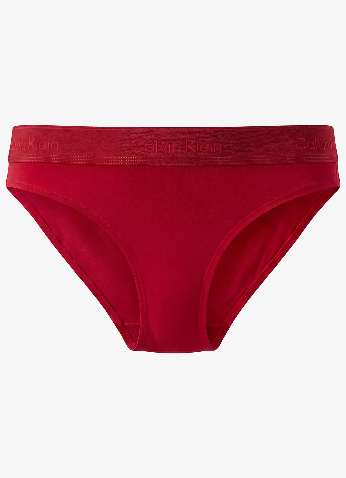 Calvin Klein Slip met logoband en glanzende finish - voorkant 5 kersenrood