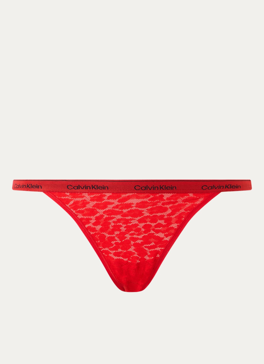 Calvin Klein Slip met logoband - voorkant rood