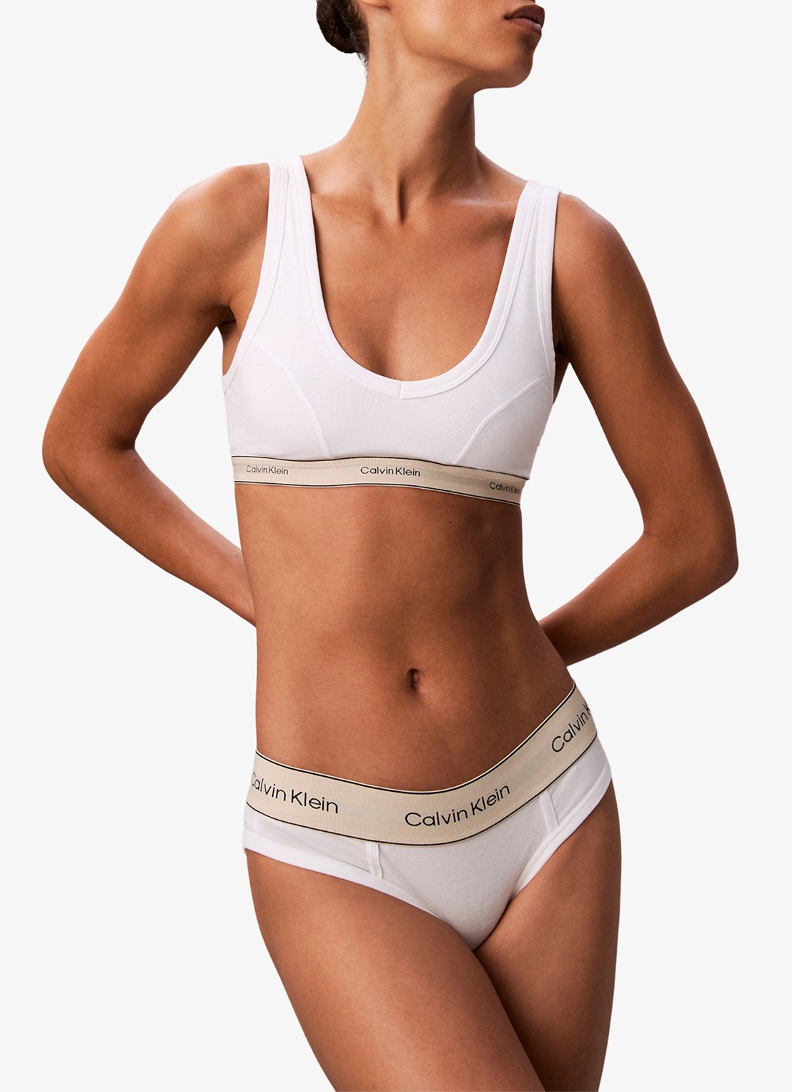 Calvin Klein Slip met logoband - detail 4 wit