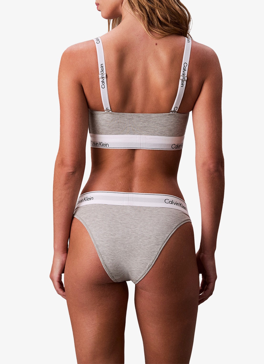 Calvin Klein Slip met logoband - achterkant lichtgrijs
