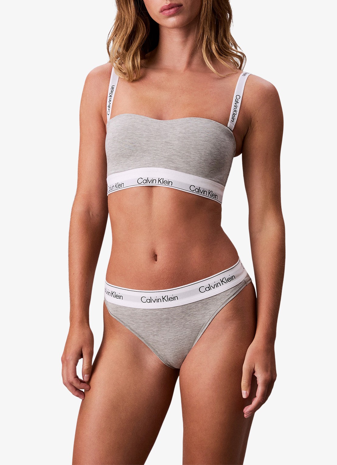 Calvin Klein Slip met logoband - detail 2 lichtgrijs