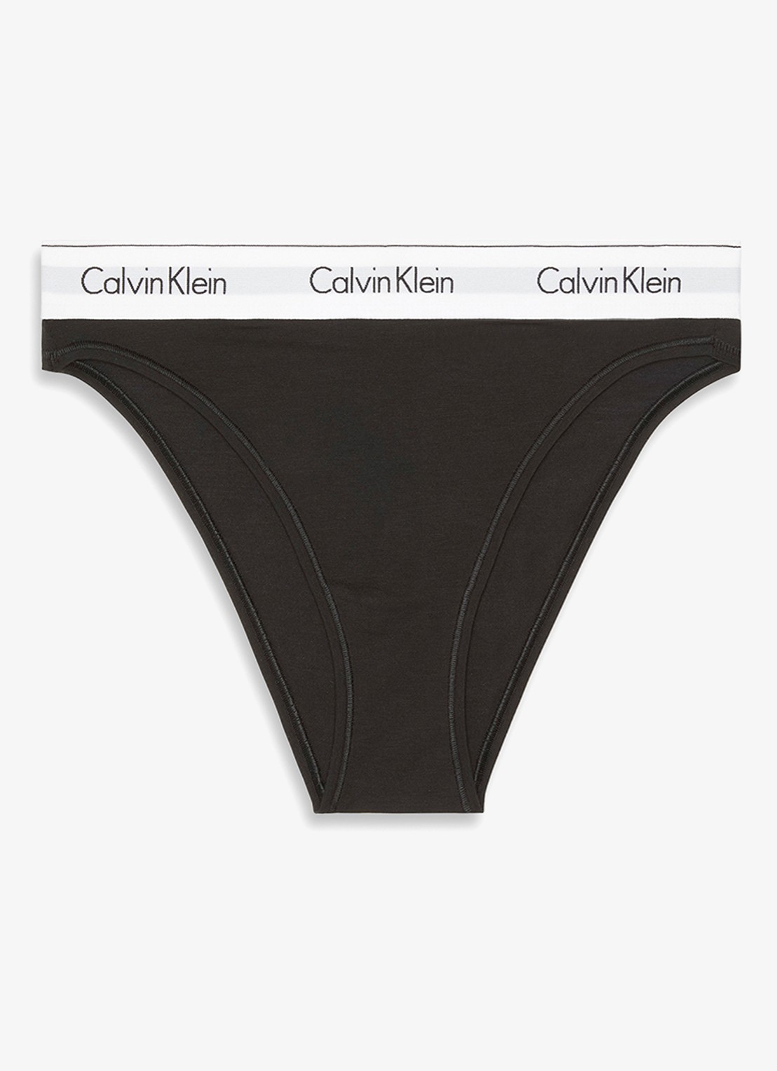 Calvin Klein Slip met logoband - voorkant 5 zwart