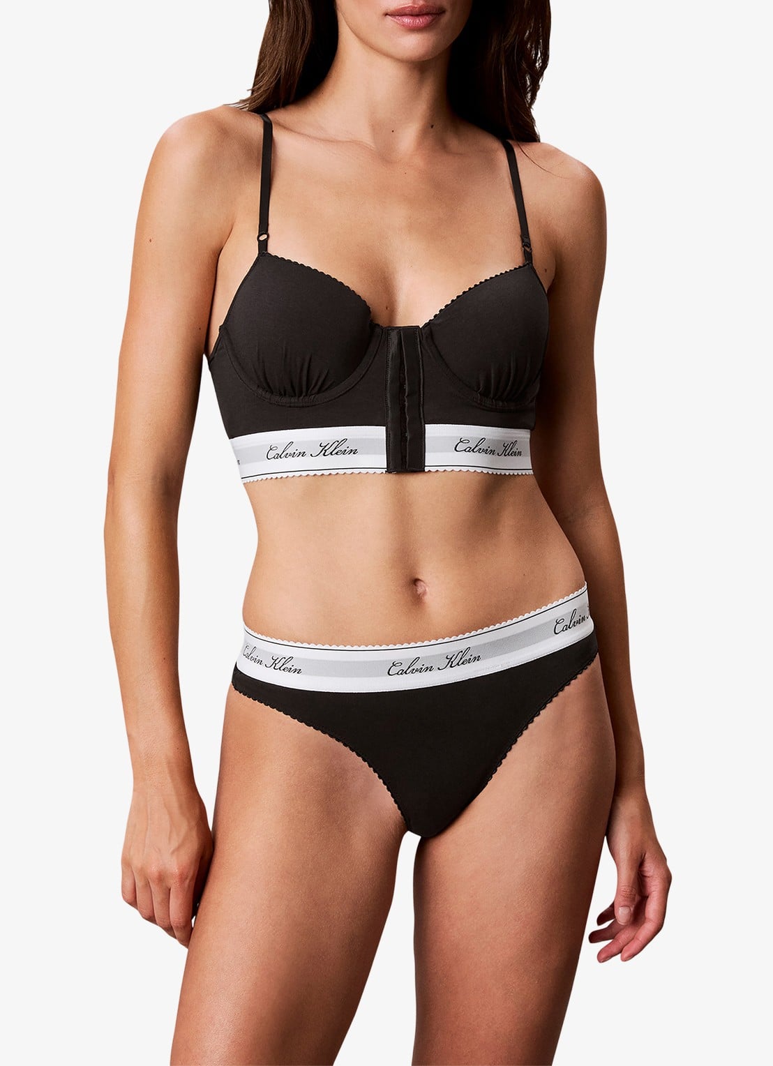 Calvin Klein Slip met logoband - detail zwart