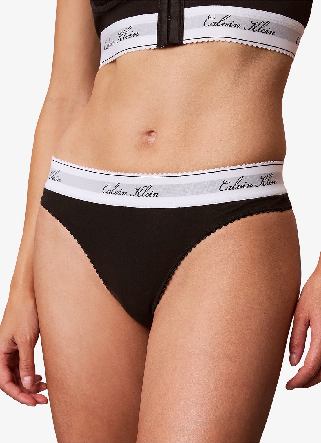 Calvin Klein Slip met logoband - detail 2 zwart