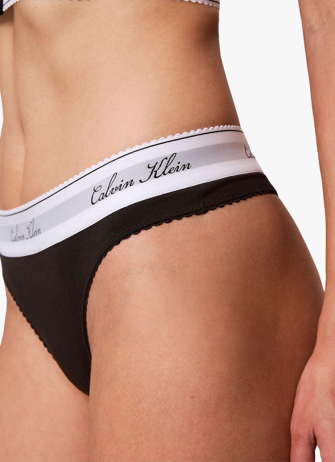 Calvin Klein Slip met logoband - detail 4 zwart