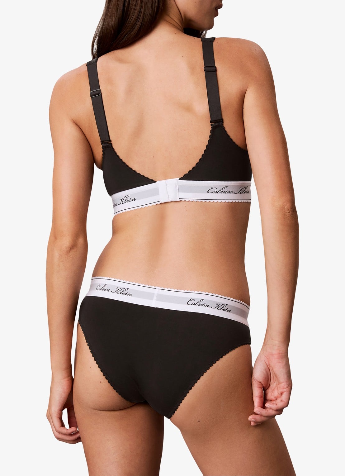Calvin Klein Slip met logoband - achterkant zwart