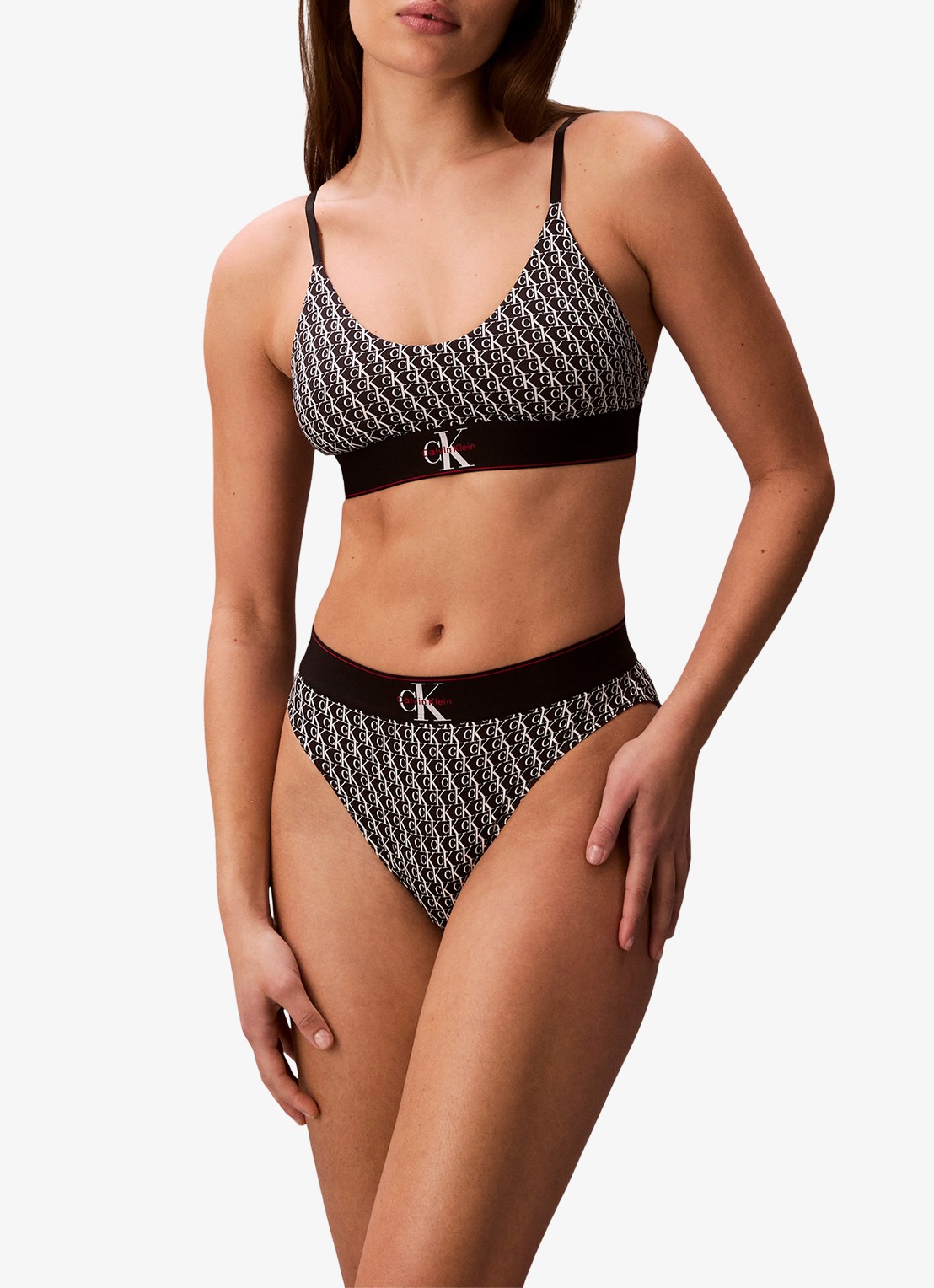 Calvin Klein Slip met logoprint - detail 2 wit