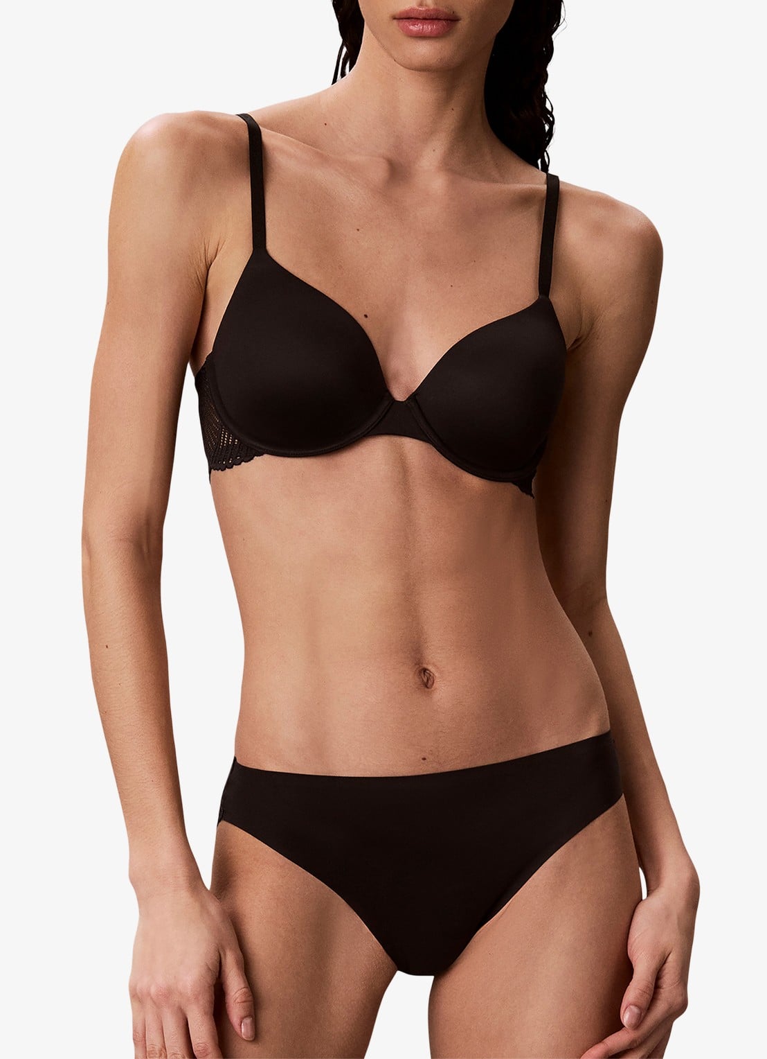 Calvin Klein Slip van kant - detail zwart
