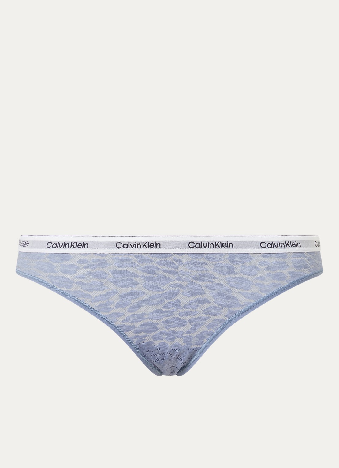 Calvin Klein Slip van mesh met panterprint - voorkant 4 staalblauw