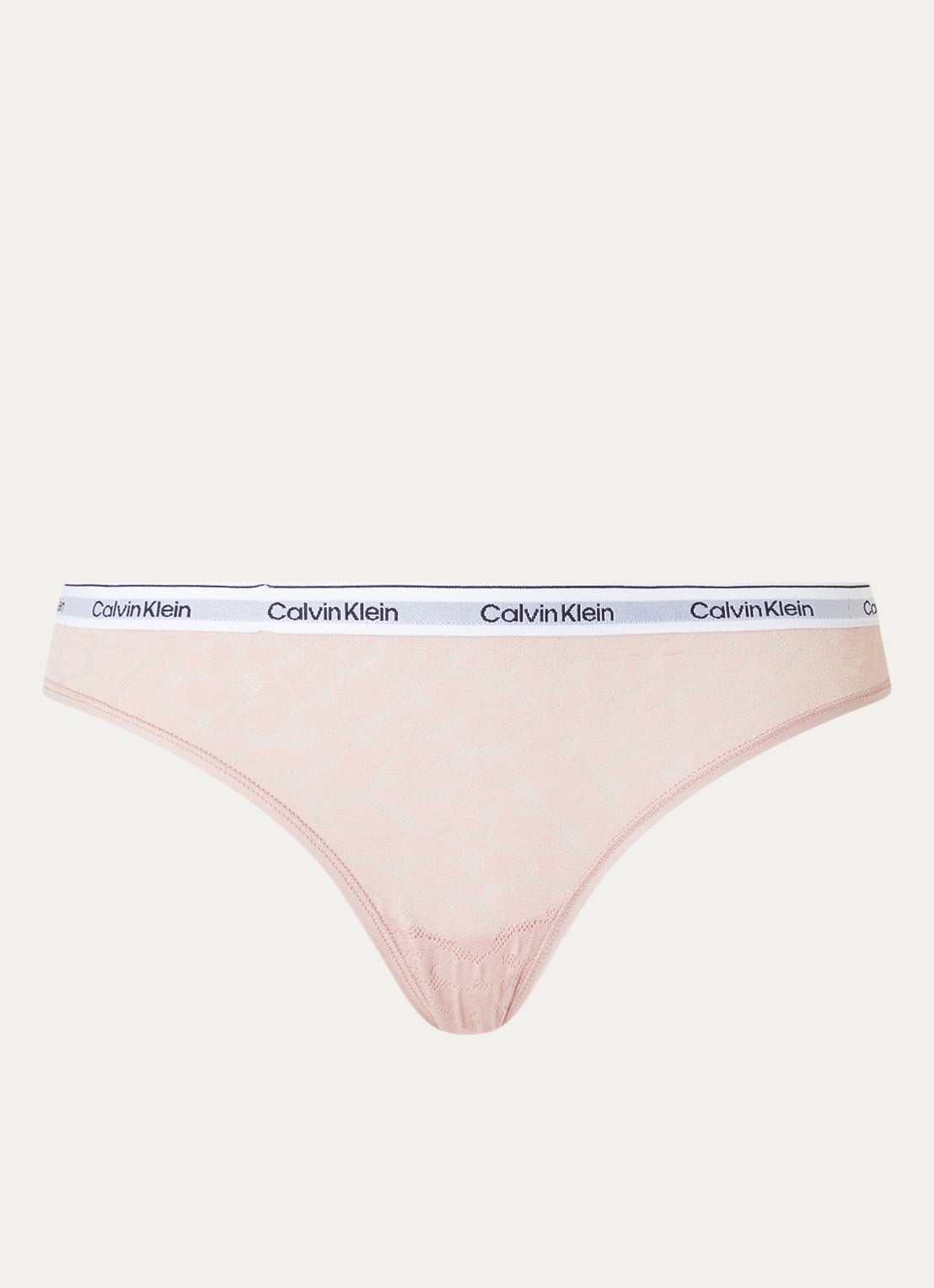 Calvin Klein Slip van mesh met panterprint - voorkant 4 oudroze