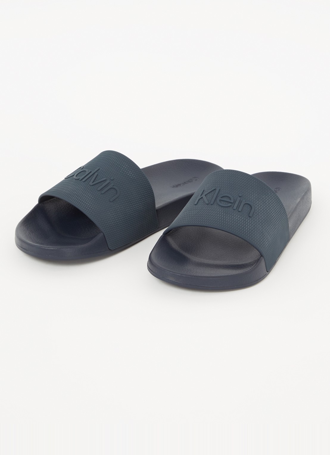 Calvin Klein Slipper met logo - detail petrol