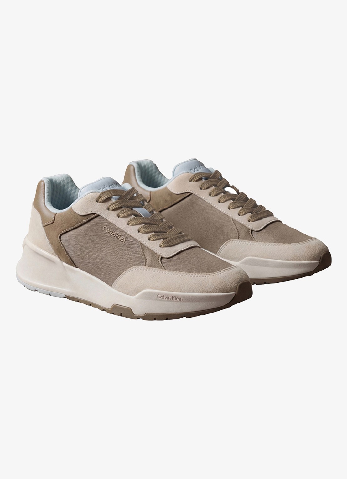 Calvin Klein Sneaker met logo - detail 2 beige