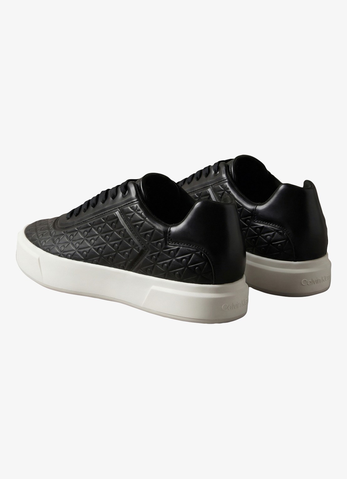 Calvin Klein Sneaker met logoprint - achterkant zwart