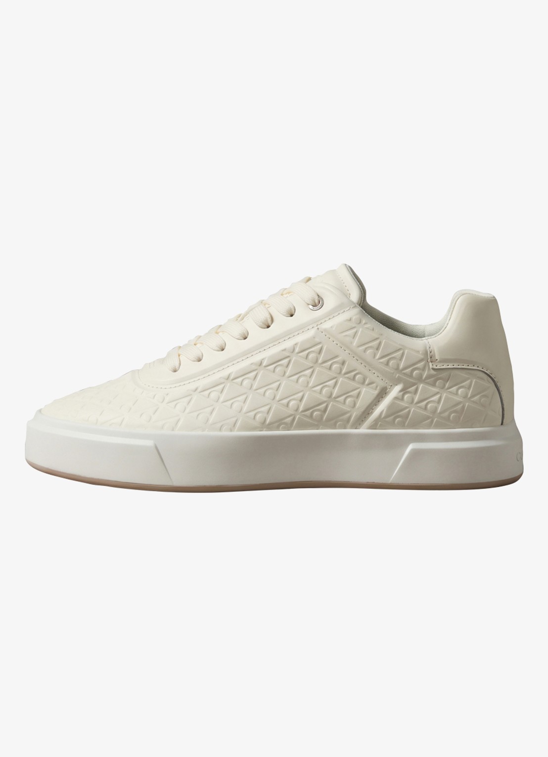 Calvin Klein Sneaker met logoprint - detail 4 creme