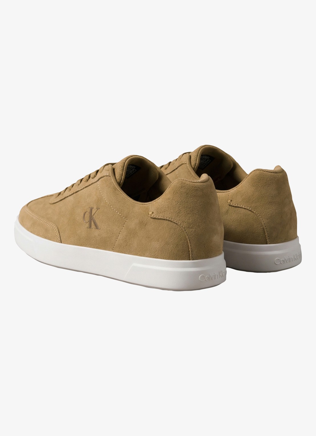 Calvin Klein Sneaker van suède - achterkant 7 camel