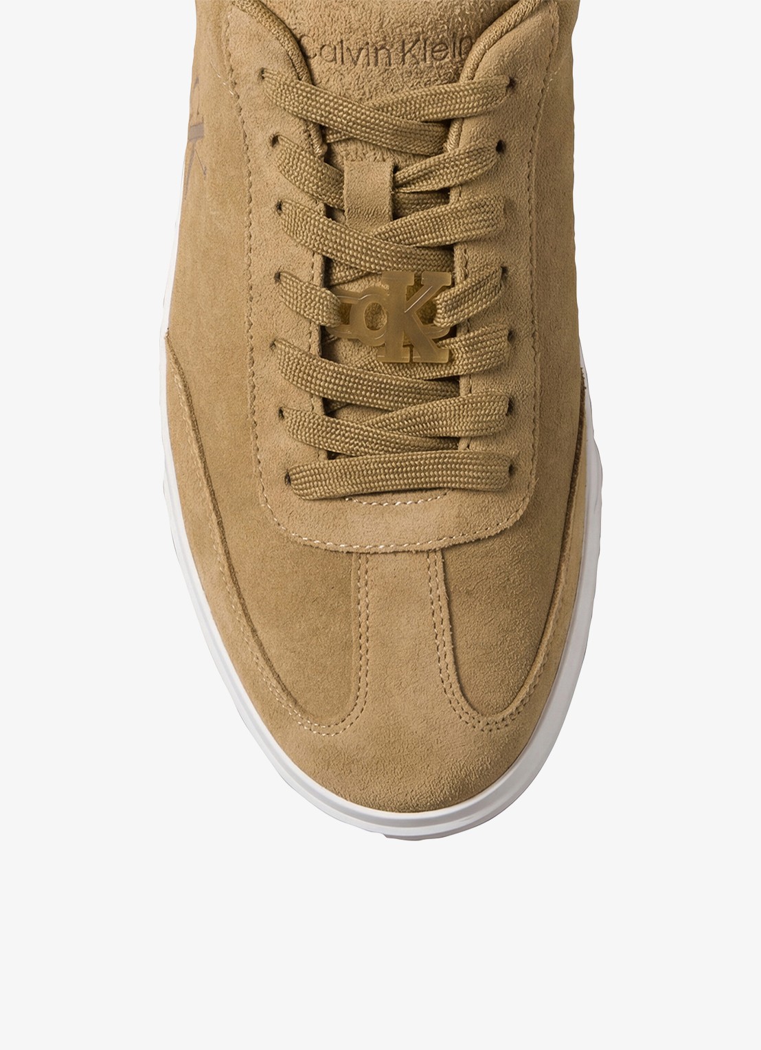 Calvin Klein Sneaker van suède - detail 4 camel