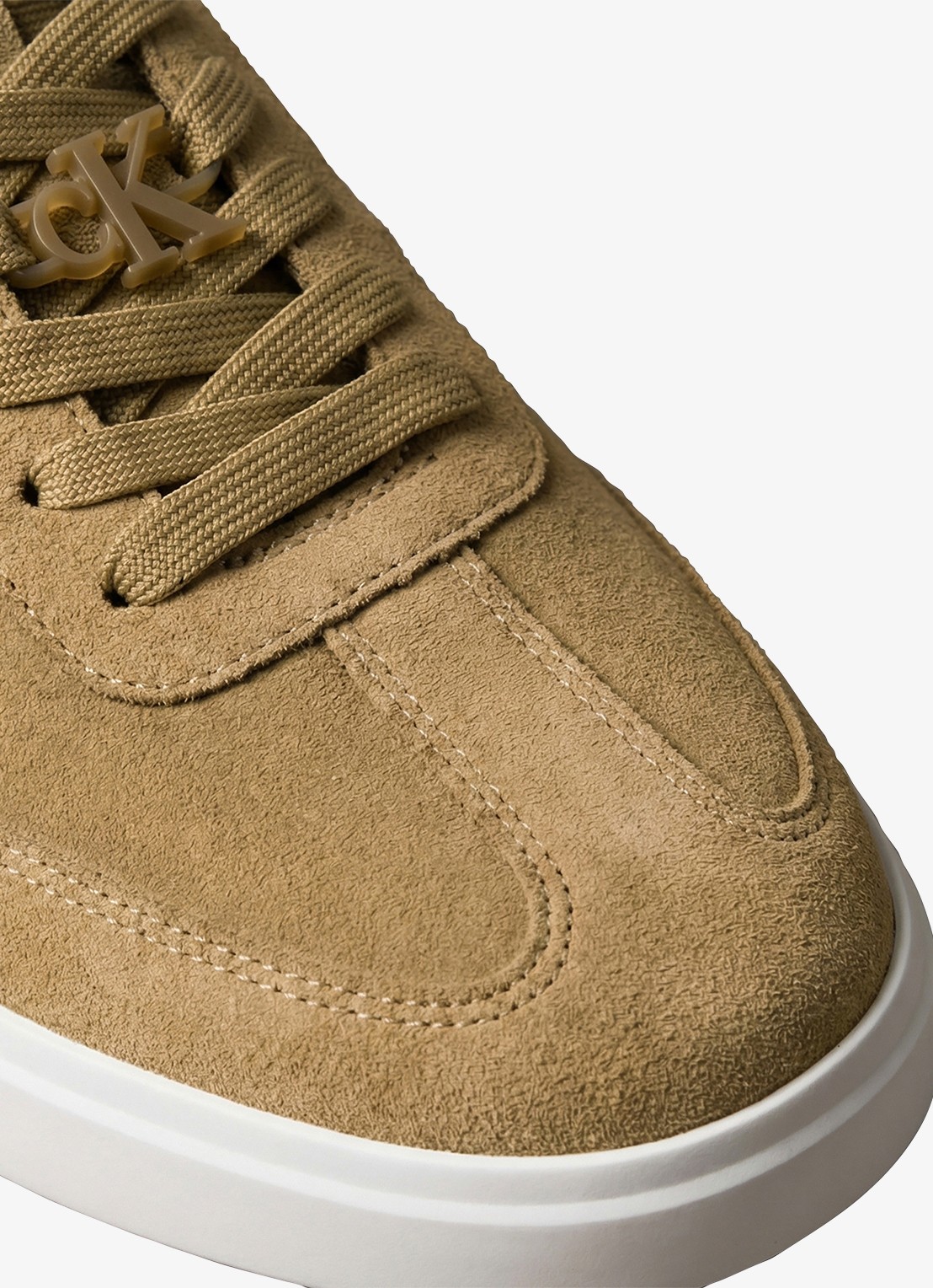 Calvin Klein Sneaker van suède - detail 5 camel