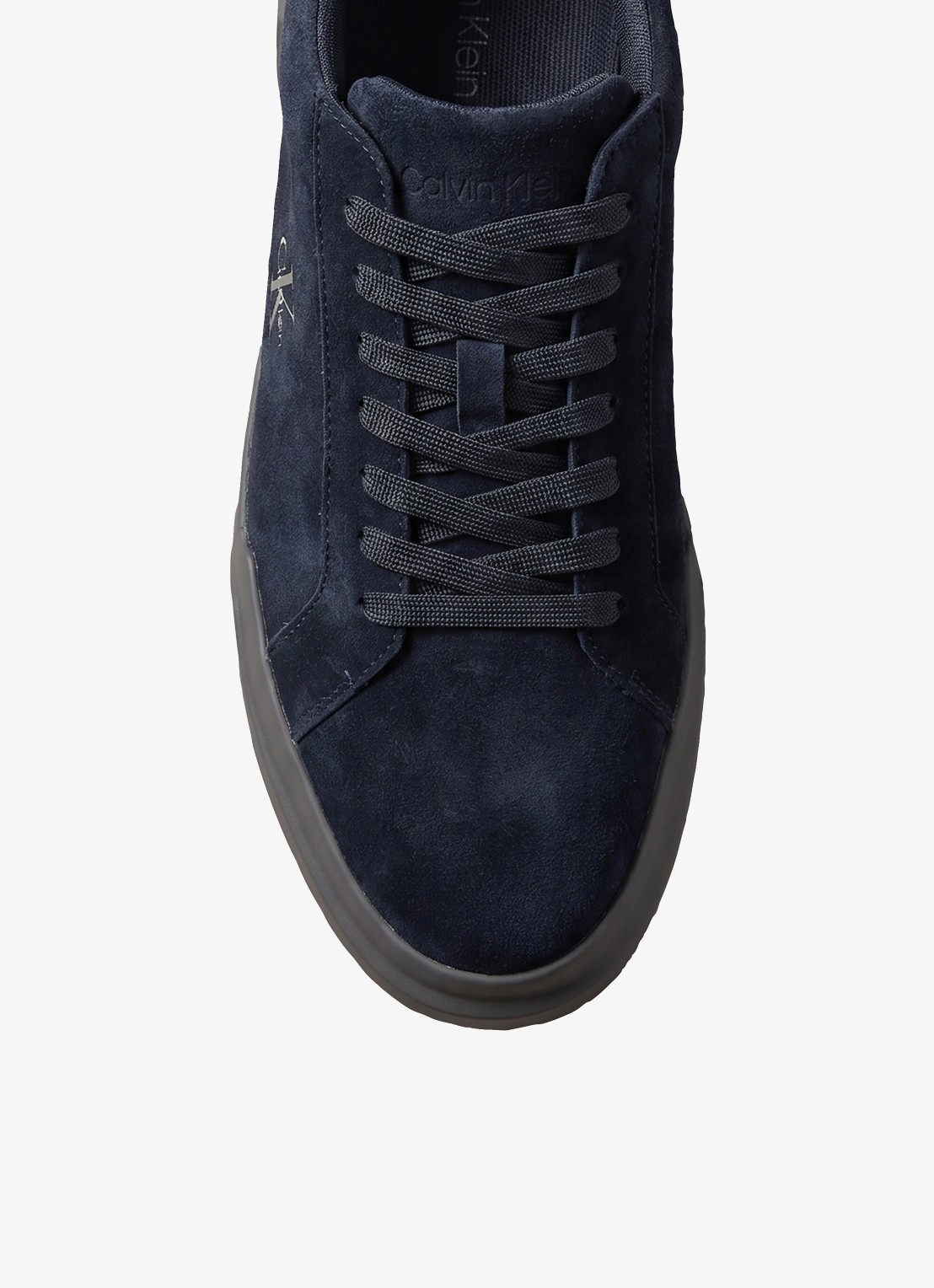 Calvin Klein Sneaker van suède - detail 3 donkerblauw