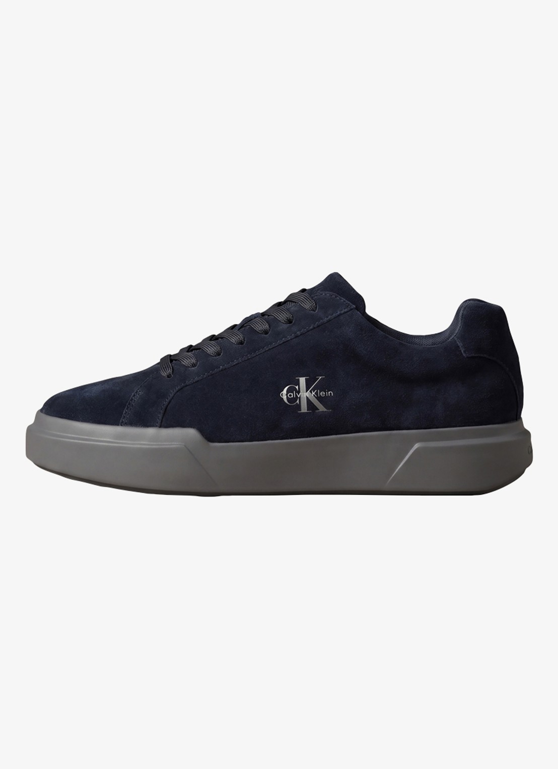 Calvin Klein Sneaker van suède - detail 4 donkerblauw