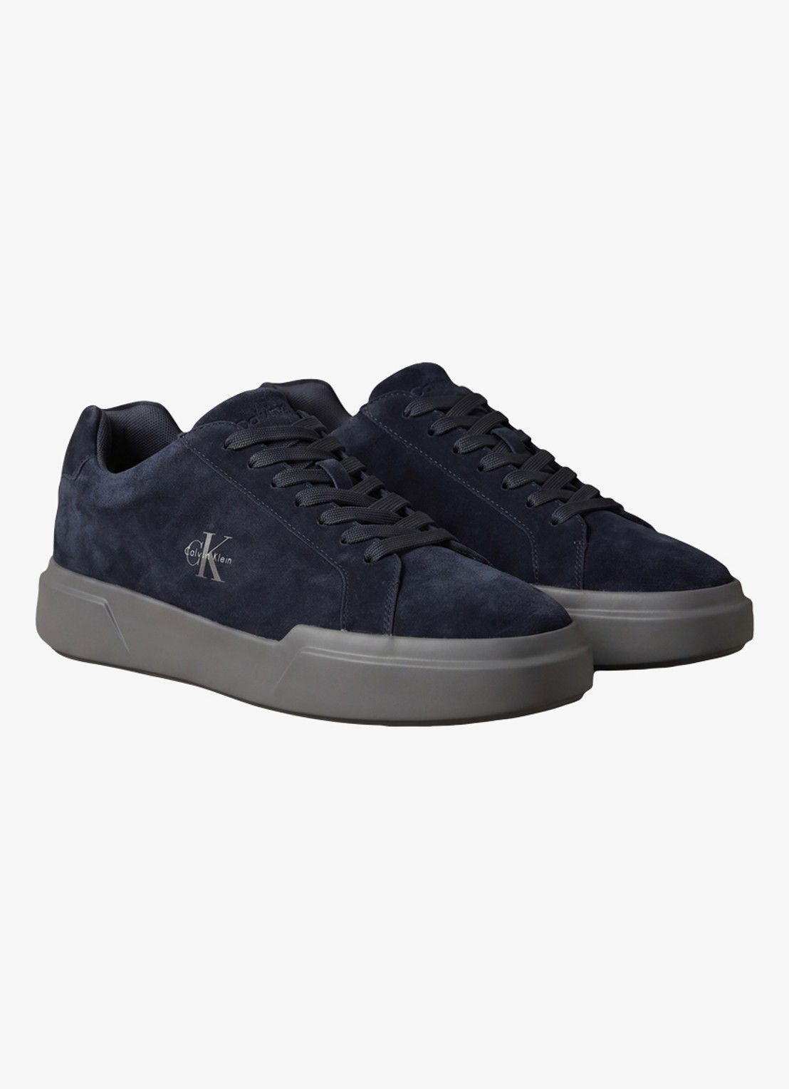 Calvin Klein Sneaker van suède - detail 5 donkerblauw
