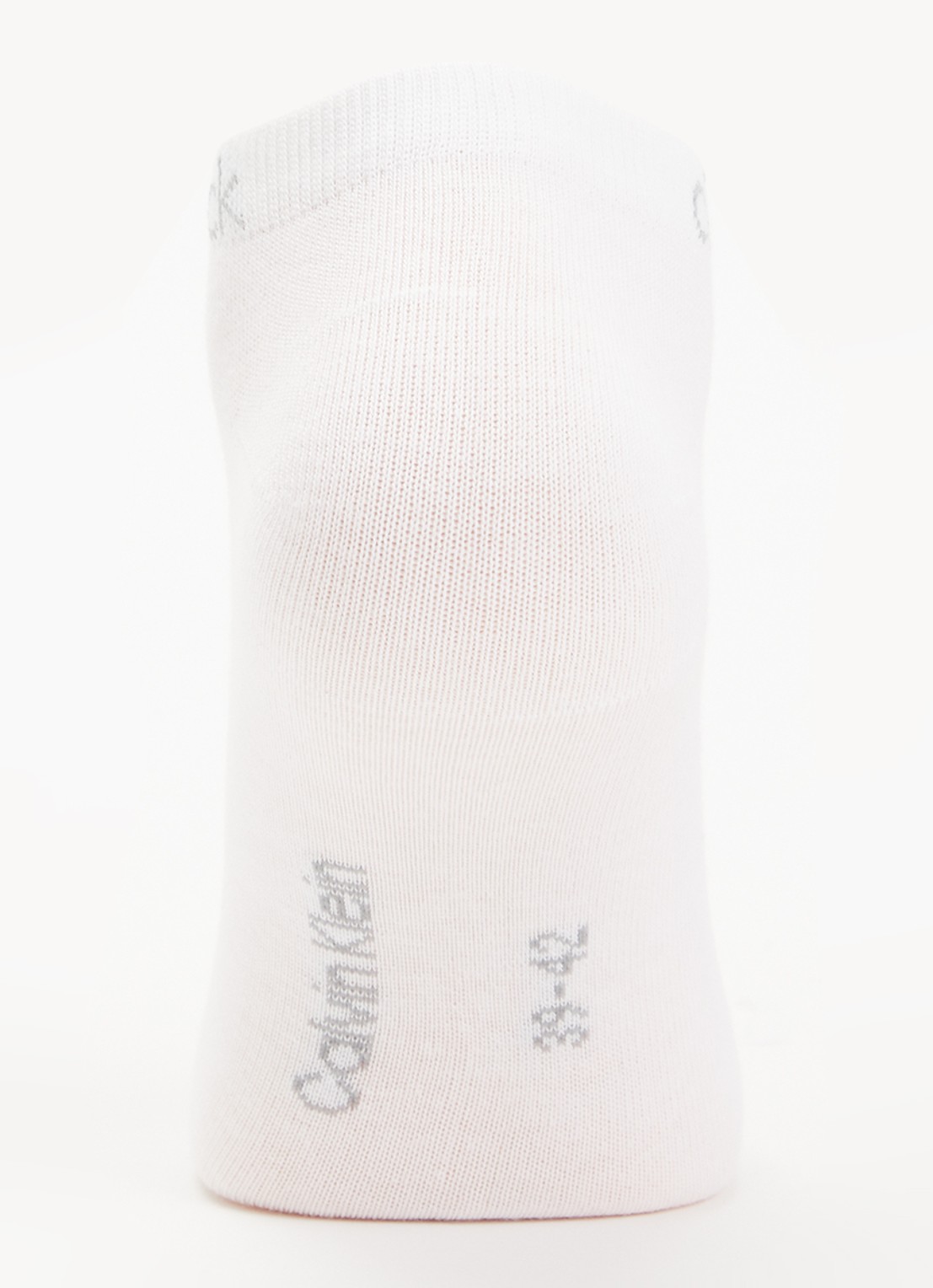 Calvin Klein Sneakersokken met logo in 3-pack - voorkant 2 wit