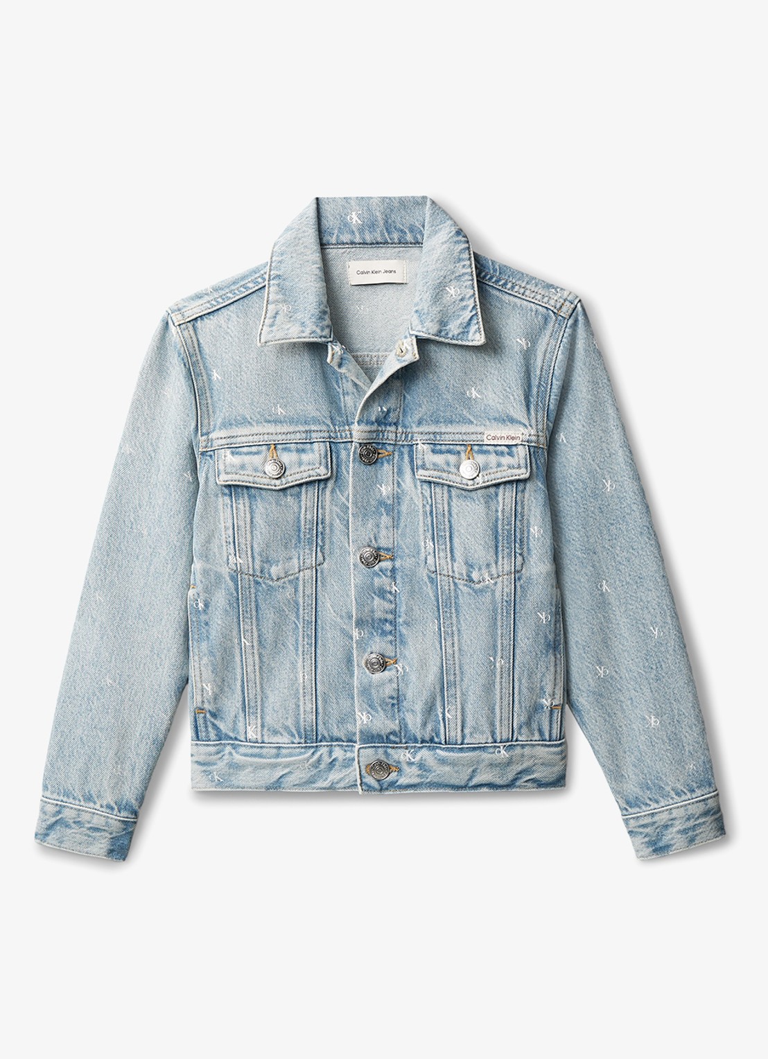 Calvin Klein Spijkerjas met logo - voorkant 4 indigo