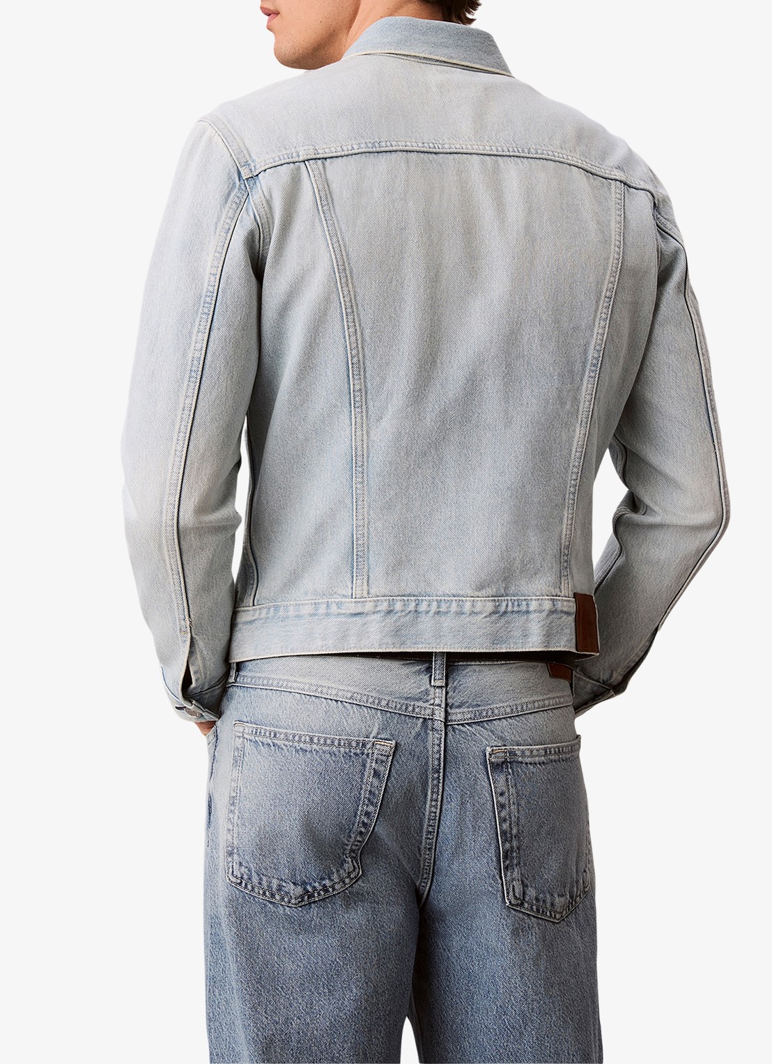 Calvin Klein Spijkerjas met steekzakken - achterkant 3 denim